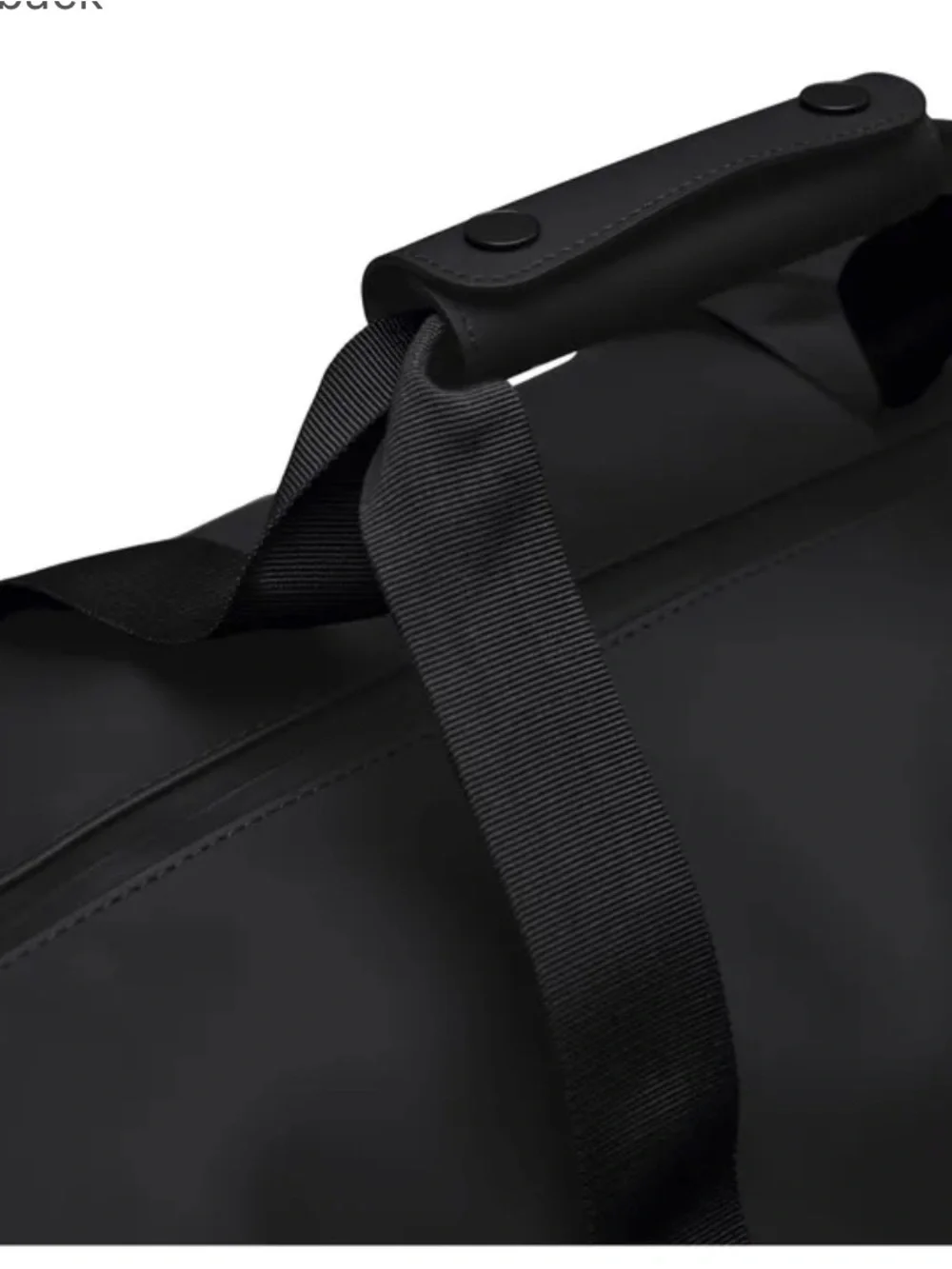 Rains Black Minimalist Duffel Bag